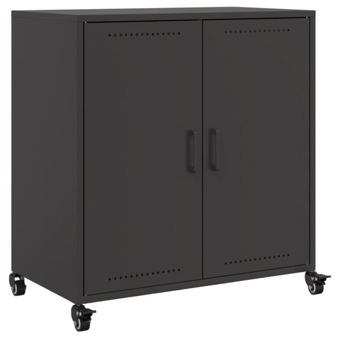Sideboard Schwarz 68x39x72 cm Stahl – Bild 2