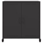 Sideboard Schwarz 68x39x72 cm Stahl – Bild 6
