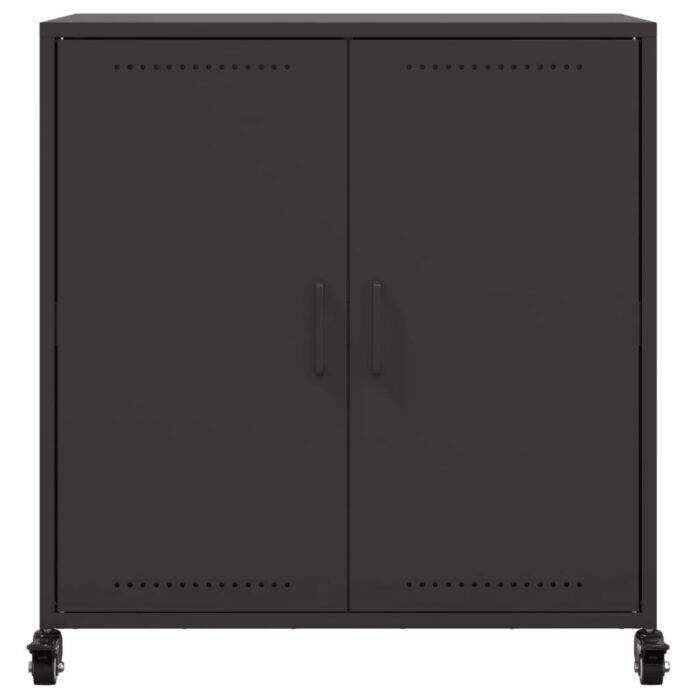 Sideboard Schwarz 68x39x72 cm Stahl – Bild 6
