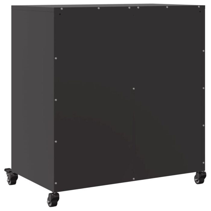 Sideboard Schwarz 68x39x72 cm Stahl – Bild 8