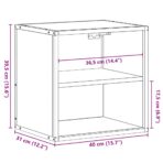 Wand-Nachttisch Schwarz 40x31x39,5 cm – Bild 12