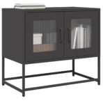 TV-Schrank Schwarz 68x39x60,5 cm Kaltgewalzter Stahl