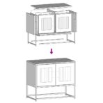 TV-Schrank Schwarz 68x39x60,5 cm Kaltgewalzter Stahl – Bild 11