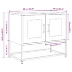 TV-Schrank Schwarz 68x39x60,5 cm Kaltgewalzter Stahl – Bild 13
