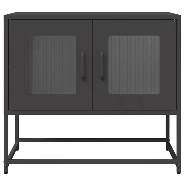 TV-Schrank Schwarz 68x39x60,5 cm Kaltgewalzter Stahl – Bild 6