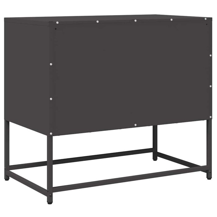 TV-Schrank Schwarz 68x39x60,5 cm Kaltgewalzter Stahl – Bild 8