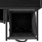 Wäschekorb 3 Fächer mit Ablage Schwarz Eichen-Optik – Bild 12