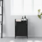 Wäschekorb 1 Fach mit Ablage Schwarz Eichen-Optik – Bild 3