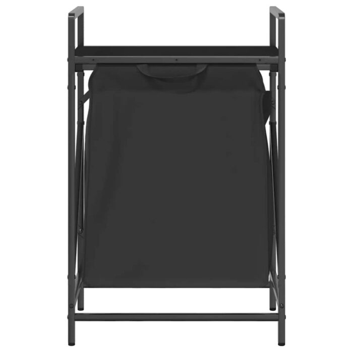 Wäschekorb 1 Fach mit Ablage Schwarz Eichen-Optik – Bild 6