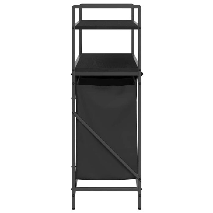 Wäschekorb 3 Fächer mit Regalen Schwarze Eiche – Bild 7