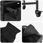 Wäschekorb 3 Fächer mit Rädern Schwarze Eiche – Bild 10