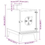 Gartenofen 35x50x60 cm Cortenstahl – Bild 12