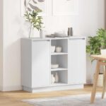 LED-Sideboard Weiss 90 x 32 x 75 cm Holzwerkstoff