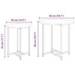 Beistelltisch-Set 2 pcs Schwarz Eichen-Optik – Bild 10