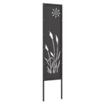 Garten Sichtschutz-Leinwand Schwarz 32 x 140 cm – Bild 5