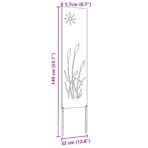 Garten Sichtschutz-Leinwand Schwarz 32 x 140 cm – Bild 9