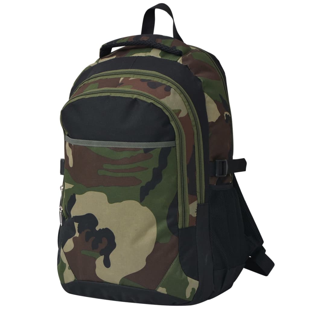 91110_1.jpg Schulrucksack 40 L Schwarz und Tarnfarbe – Bild 1
