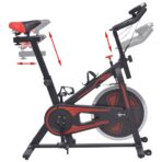 Heimtrainer mit Pulsmesser Schwarz und Rot – Bild 3