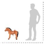 Plüschtier Pferd Stehend Plüsch Braun – Bild 6