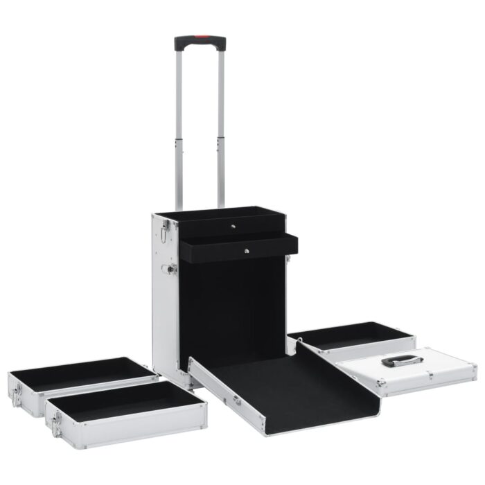 Kosmetikkoffer Aluminium Schwarz – Bild 5