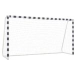 Fussballtor 300x160x90 cm Metall Schwarz und Weiss
