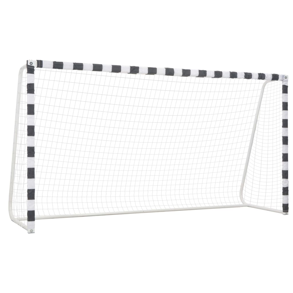 91953_1.jpg Fussballtor 300x160x90 cm Metall Schwarz und Weiss – Bild 1