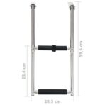 Einstiegsleiter 2 Stufen Edelstahl – Bild 5