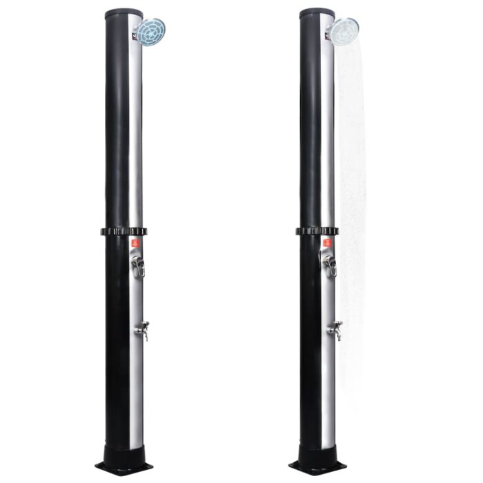 Solardusche mit Duschkopf und Wasserhahn 40 L – Bild 3