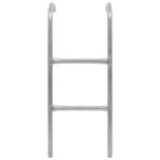 2-stufige Trampolinleiter Stahl Silbern – Bild 2