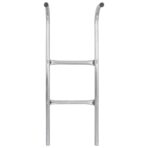 2-stufige Trampolinleiter Stahl Silbern – Bild 3