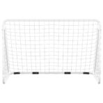 Fussballtor mit Netz Weiss 180x90x120 cm Stahl – Bild 3