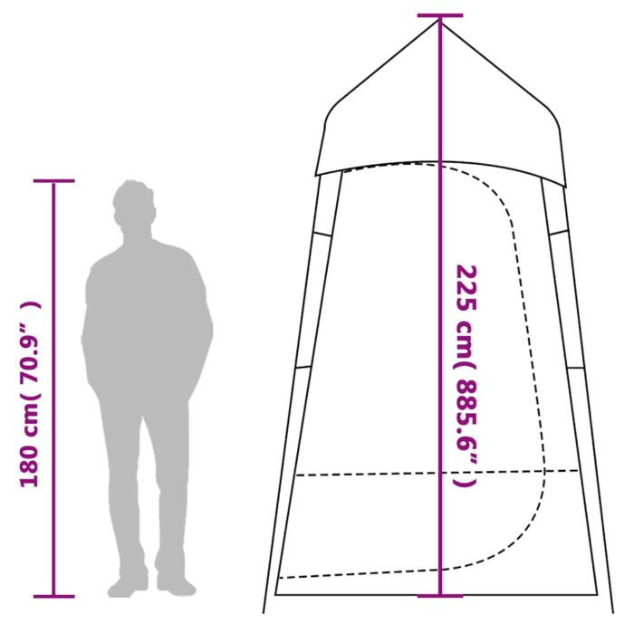 WC-Zelt Grün Wasserdicht – Bild 12