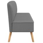 Sofa Stoff 117x55,5x77 cm Hellgrau – Bild 3