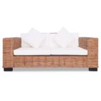 2-Sitzer-Sofa Natürliches Rattan – Bild 2