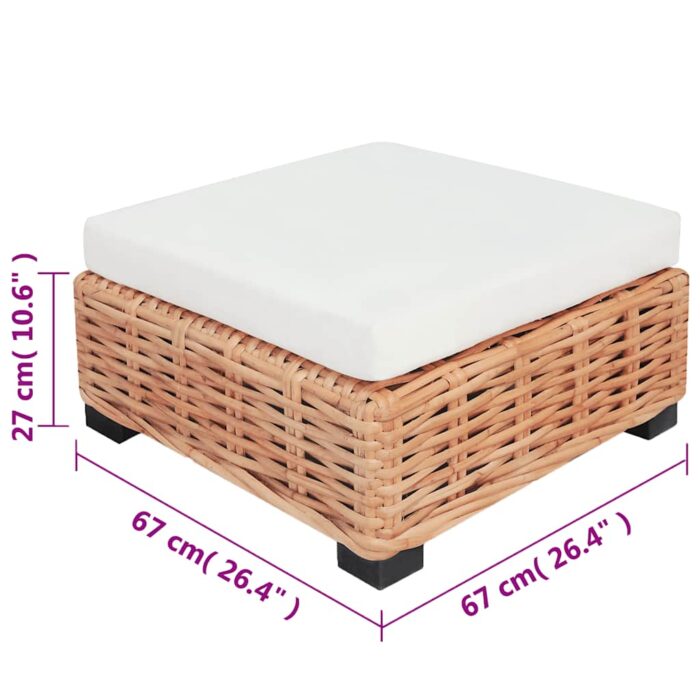 Sofagarnitur 27-tlg. Natürliches Rattan – Bild 11