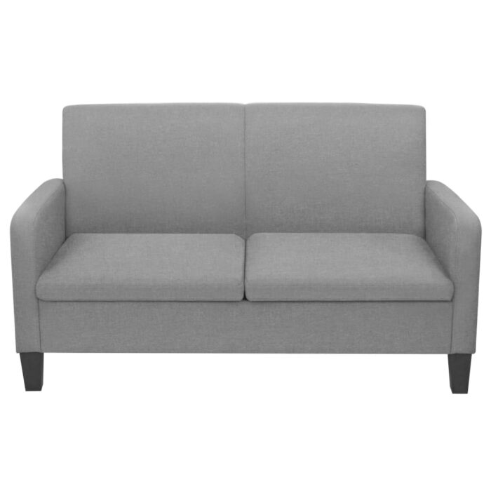 2-Sitzersofa 135 x 65 x76 cm Hellgrau – Bild 2