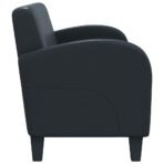 Sofa 2-Sitzer Kunstleder Schwarz – Bild 4