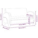 Sofa 2-Sitzer Kunstleder Schwarz – Bild 9