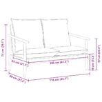 2-Sitzer-Sofa Echtleder Akazienholz Braun – Bild 13
