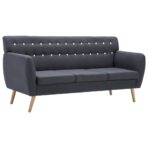 3-Sitzer-Sofa Stoff 172x70x82 cm Dunkelgrau – Bild 2