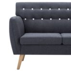 3-Sitzer-Sofa Stoff 172x70x82 cm Dunkelgrau – Bild 6