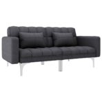 Schlafsofa Creme Stoff