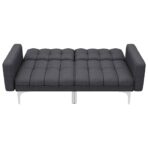 Schlafsofa Creme Stoff – Bild 5