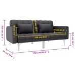 Schlafsofa Creme Stoff – Bild 8