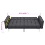 Schlafsofa Creme Stoff – Bild 9