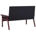 Sofa 2-Sitzer Schwarz Kunstleder – Bild 5