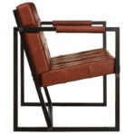 2-Sitzer-Sofa Braun Echtes Ziegenleder – Bild 3