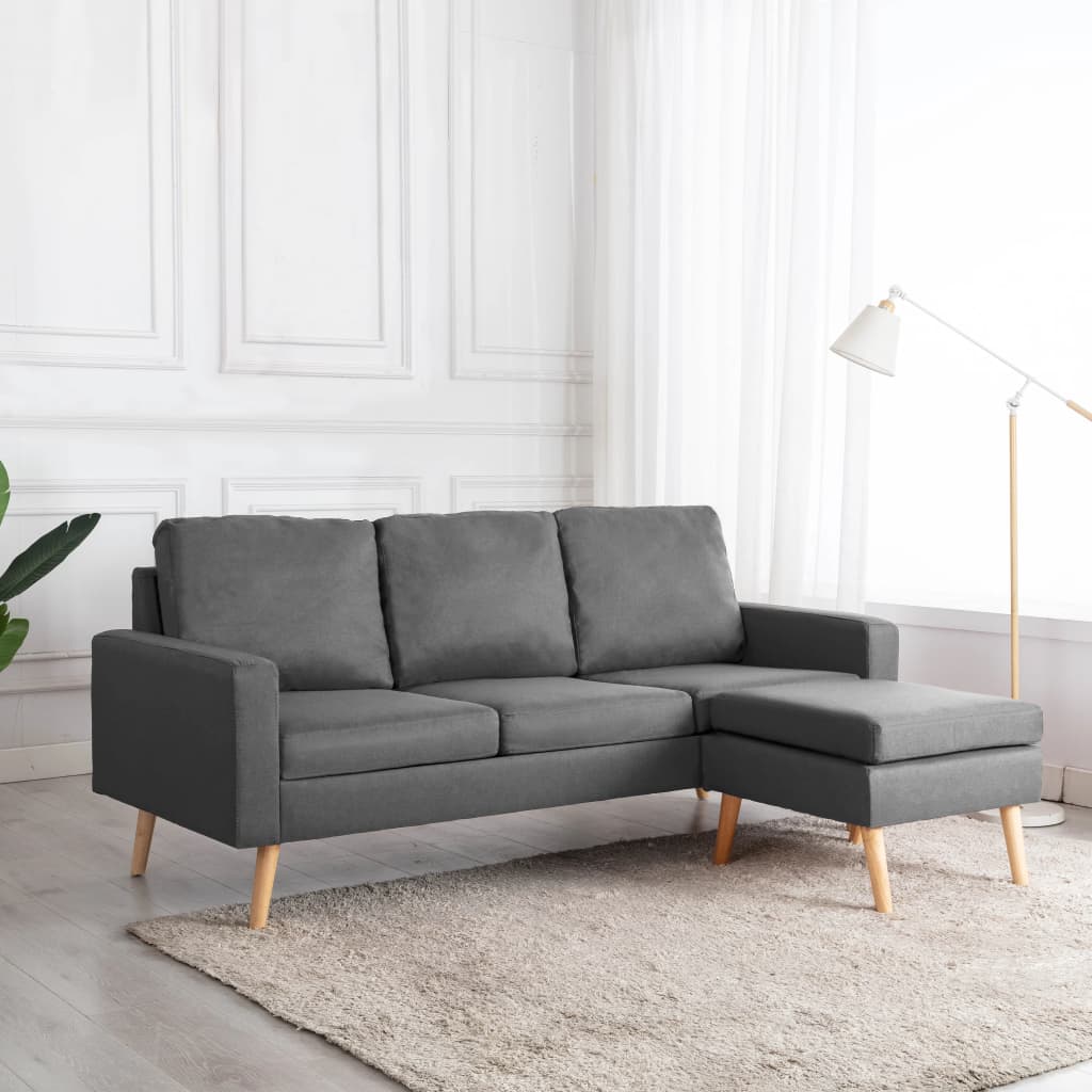 288723_1.jpg 3-Sitzer-Sofa mit Hocker Stoff – Bild 1