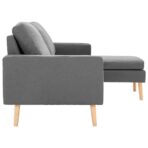 3-Sitzer-Sofa mit Hocker Stoff – Bild 4