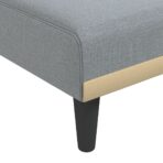 Schlafsofa in L-Form Dunkelgrau 255x140x70 cm Stoff – Bild 9